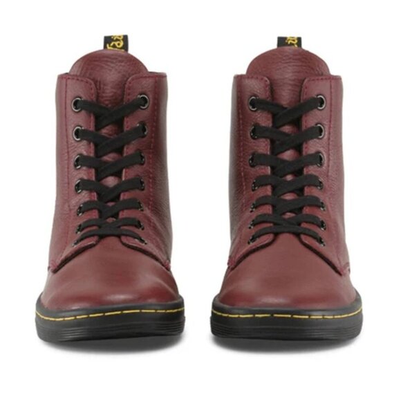 Dr.Martens Leyton Shoes Burgundy Red Size 5 - Picture 1 of 12